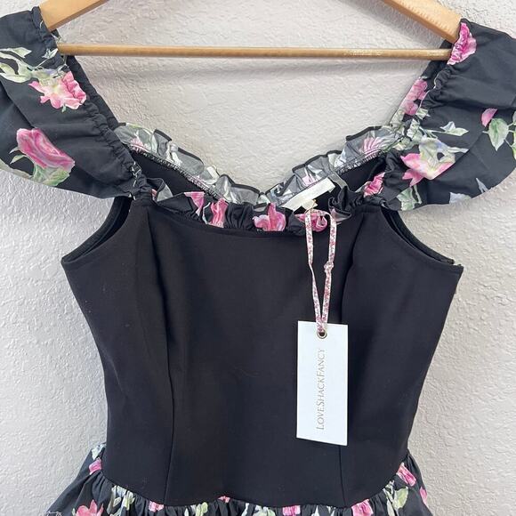 NWT LOVESHACKFANCY PASTEL FLORAL MINI DRESS - Picture 6 of 15